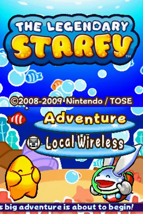 Legendary Starfy, The (USA) (Demo) (Kiosk) screen shot title